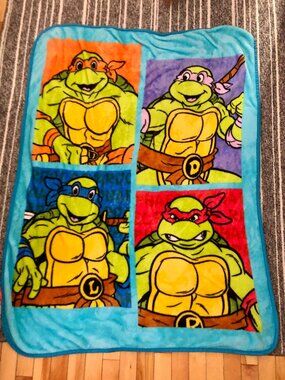TMNT Teenage Mutant Ninja Turtles Throw Nickelodeon Plush Blanket 126 x 96 cm